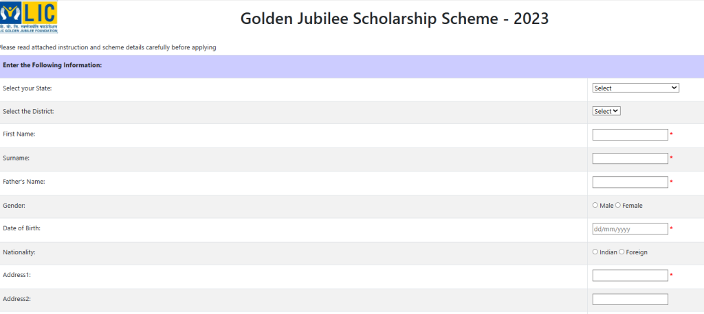 Golden Jubilee Scholarship Scheme